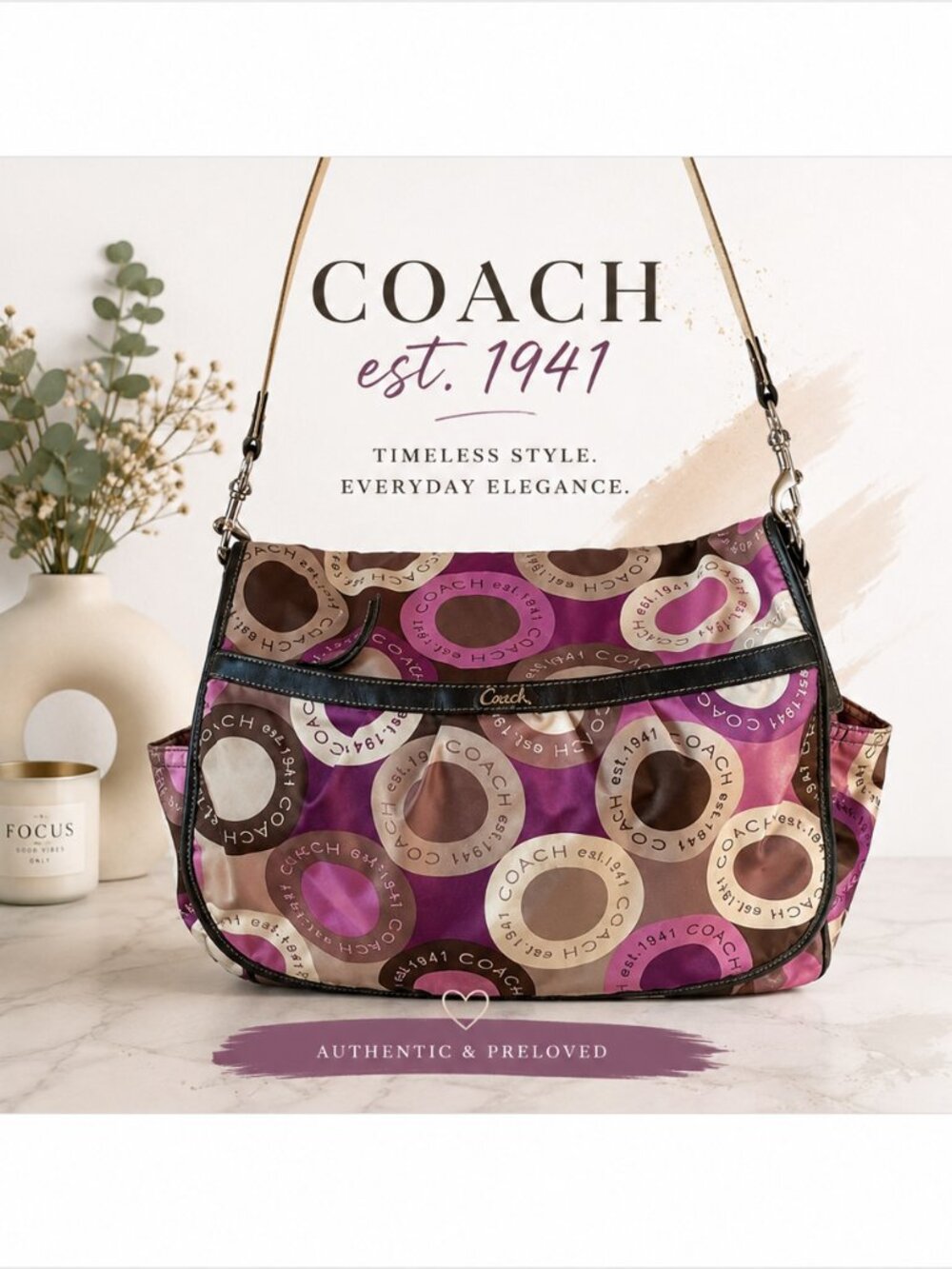 Coach 12673 Optic Signature Multifunction/Diaper Bag